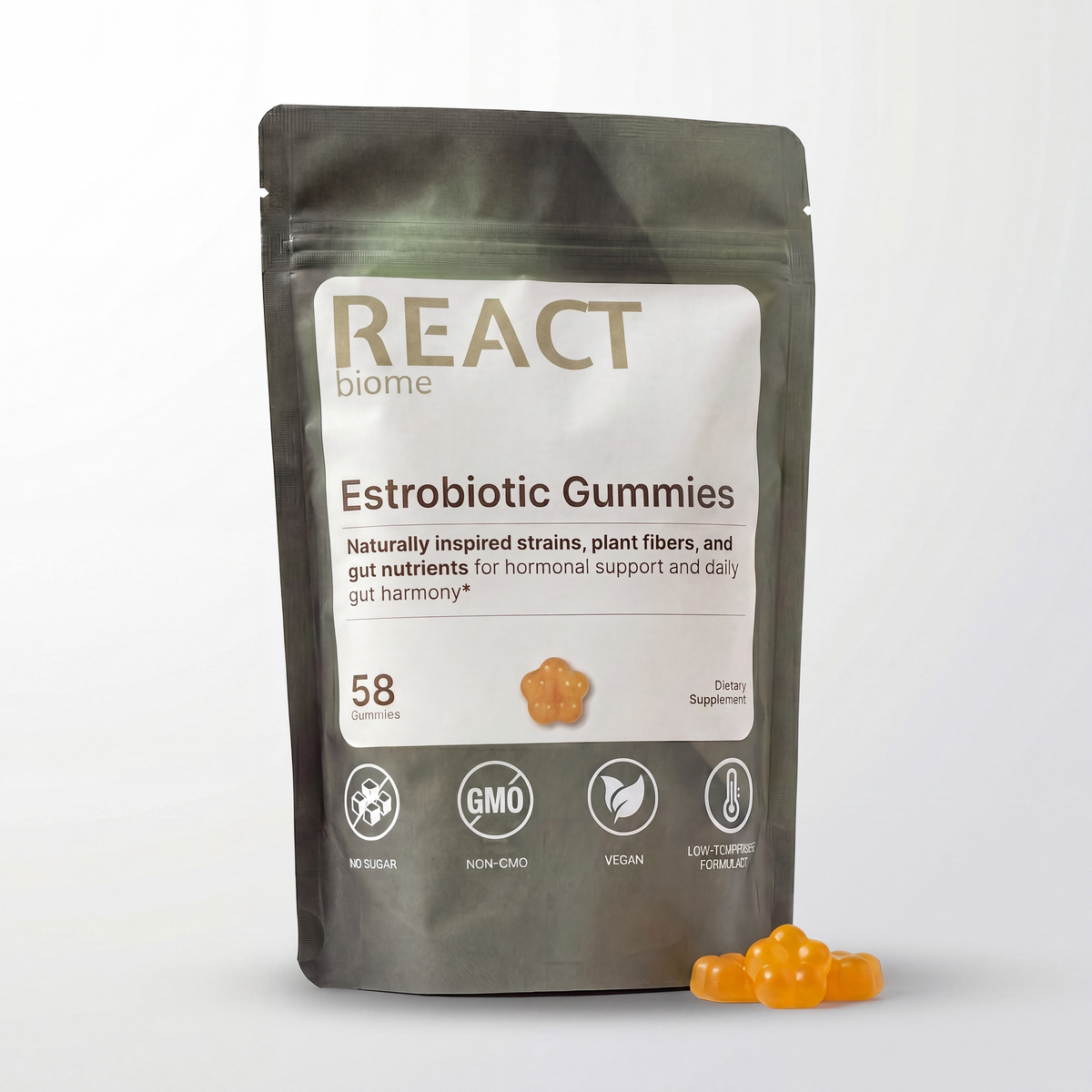 REACT Biome Estrobolome Gummies