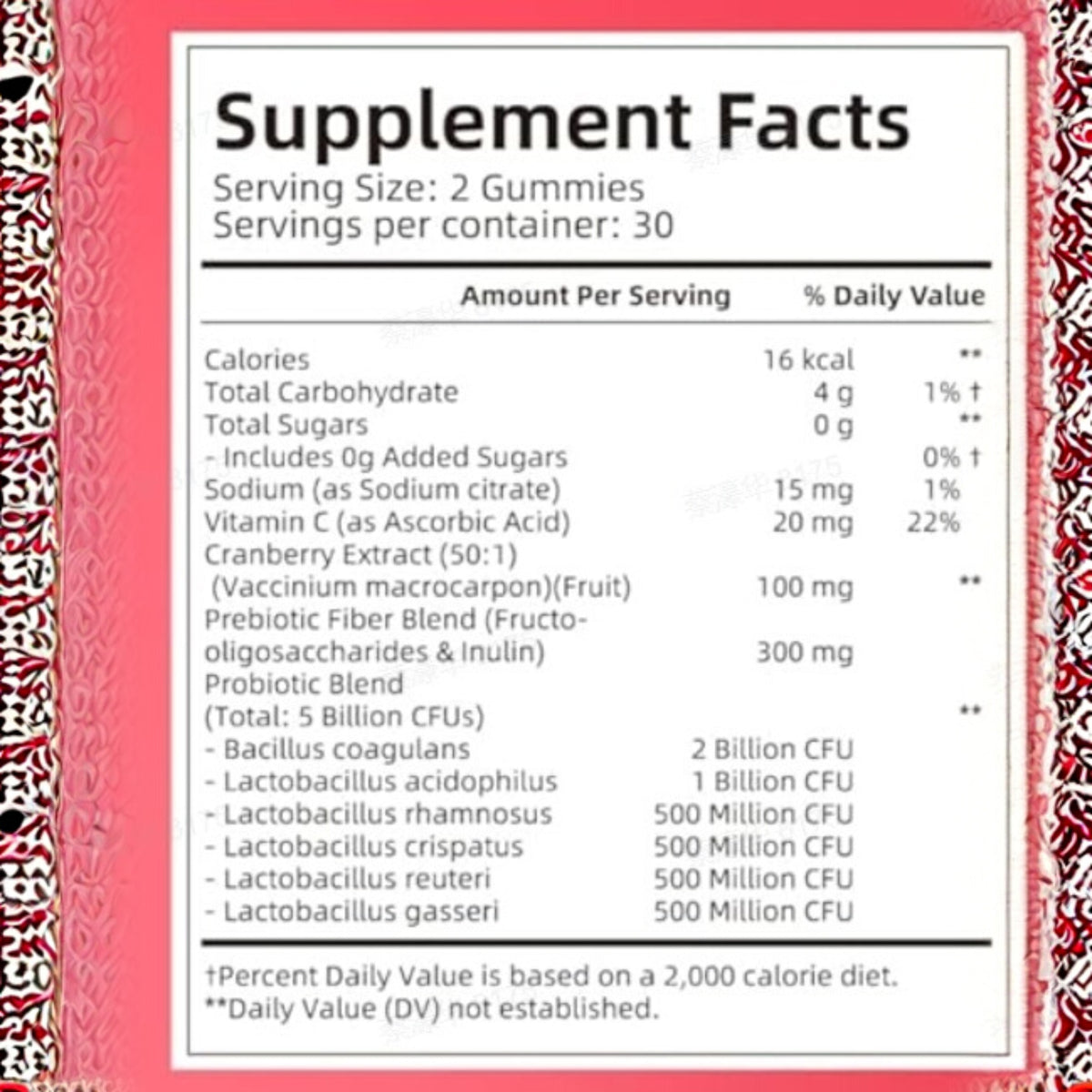 Nutrition Label