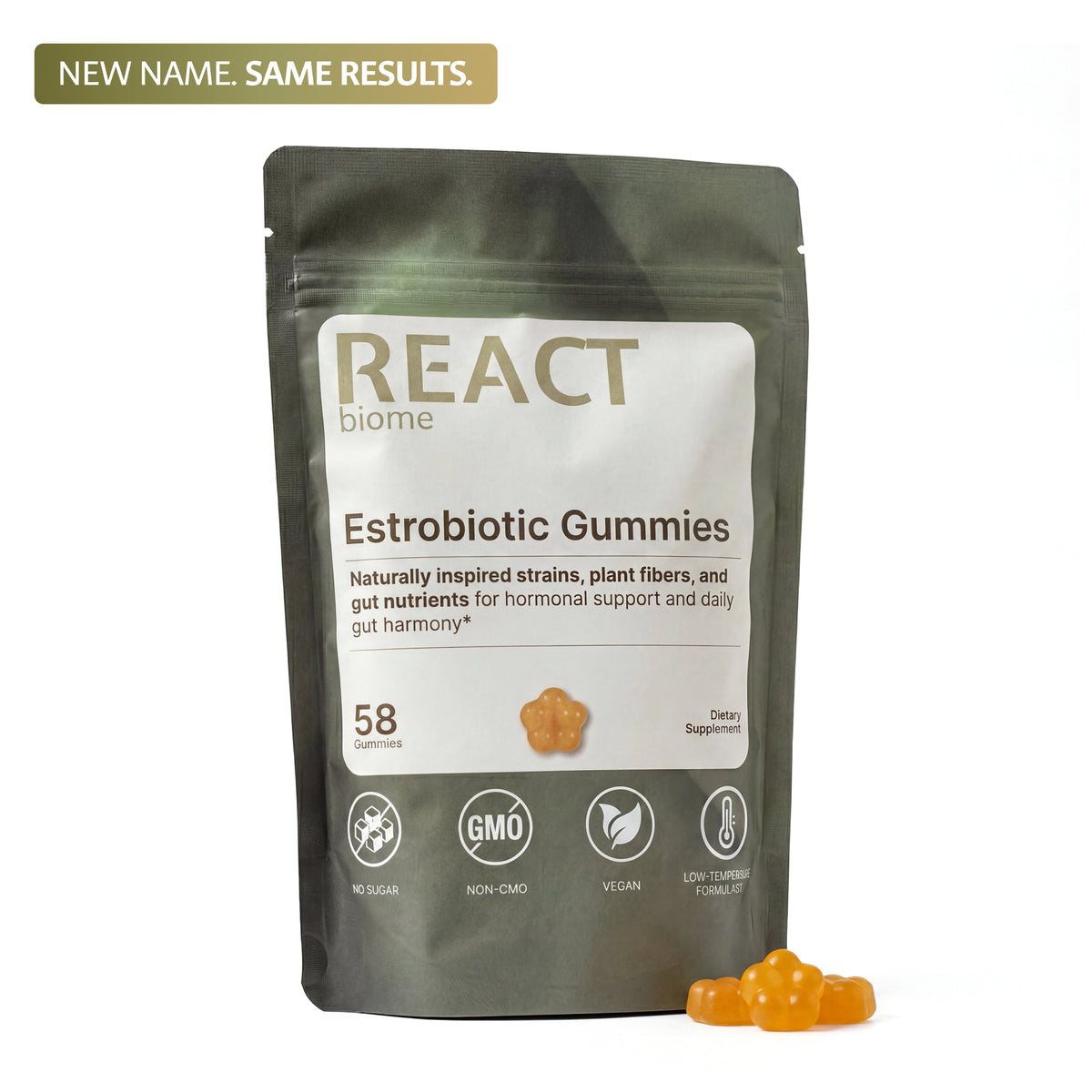 REACT Biome Estrobolome Gummies